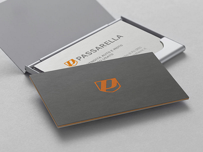 Passarella Business Cards branding business cards car dealership motorbike p logo print design shield stationery