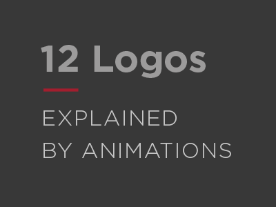 12 Logos Explained by Animations. animated animation brand collection gif logo minimal monogram symbol