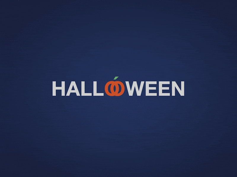 Happy Halloween! animation halloween helvetica motion graphic pumpkin typography