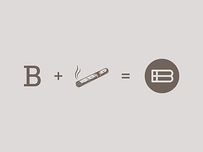 Logo Concept Bodeguita Cigar Club b monogram branding cigar construction hidden message logo design project symbol tobacco