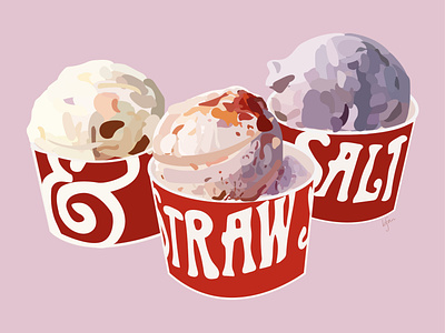 melting for you design flat ice cream icecream illustration minimal vector