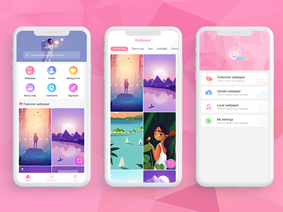 pink app design icon ui