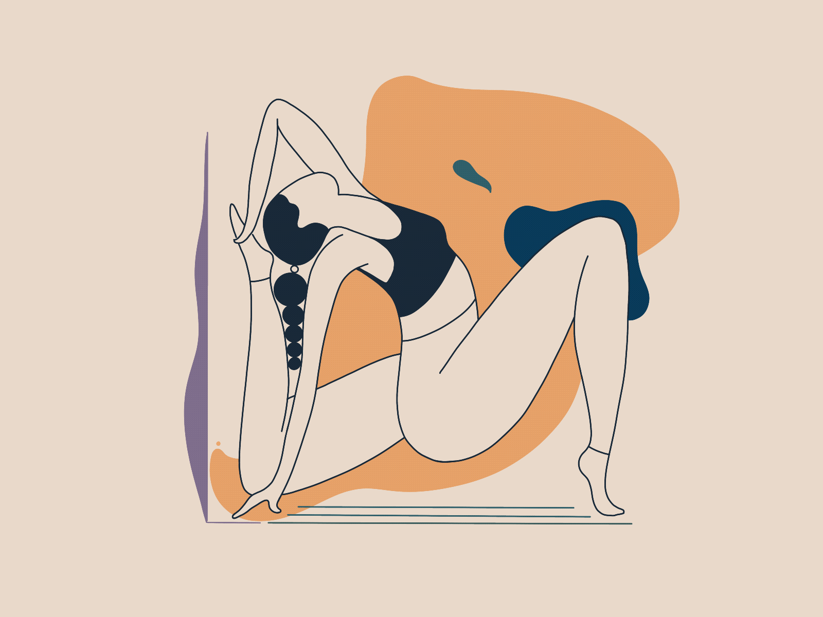 Yoga, animation.