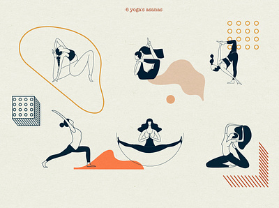 Content.Yoga.Graphic KIT abstract graphics hatha yoga pose yoga mat yoga pose