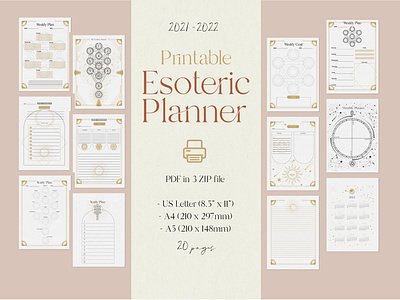 Printable Esoteric planner