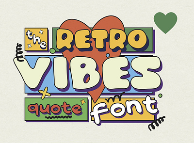 Retro Vibes|Quotable| Hand Drawn Font groovy