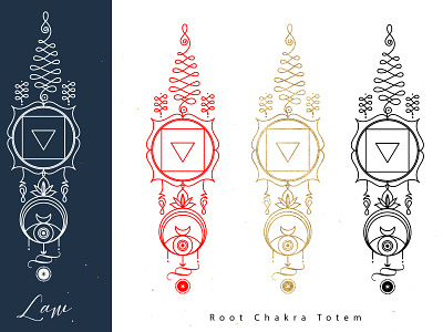 Root chakra totem.Chakras Totems Collection.