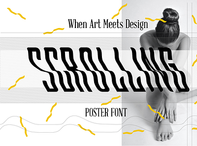 Scrolling Font abc alphabet art bold character design font graphic headline letter logo modern retro style type typeface typeset typography uppercase vintage