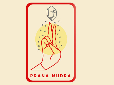 Prana Mudra branding esoteric geometry hand indian line linear logo ritualistic sacred symbol symboling template yoga yogic