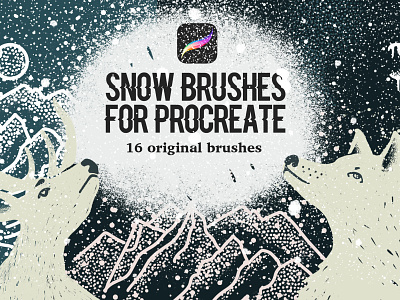 Snow Brushes for Procreate brush brushes procreate procreateapp snow winter xmas