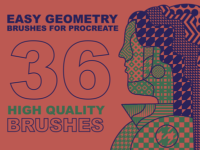 36 High Quality Brushes "Easy Geometry" for Procreate app apple brushes drawing drawning easy geometry geometric pattern procreate texture