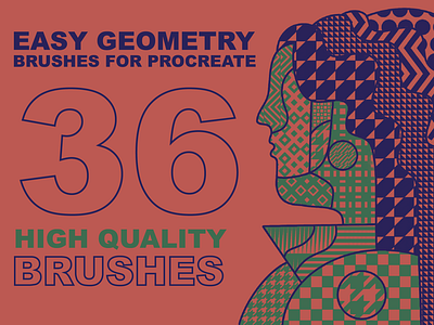 36 High Quality Brushes "Easy Geometry" for Procreate