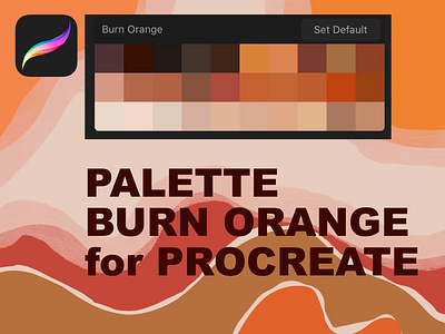Palette Burn Orange for Procreate