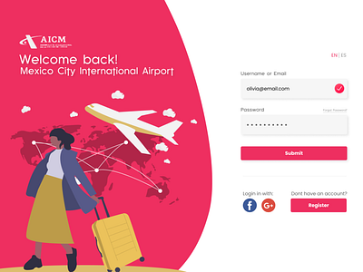 UI Challenge - A Login Page for a Mexican Airport