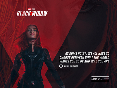 Black Widow Movie - Landing Page black widow branding design landing page marvel movie movie premiere ui web web ui