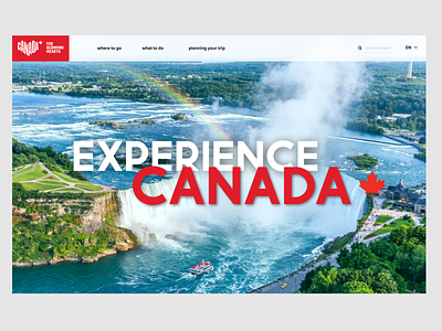 Landing Page Redesign for Canada branding canada challenge country country profile design design challenge landing design landing page redesign ui ui redesign web
