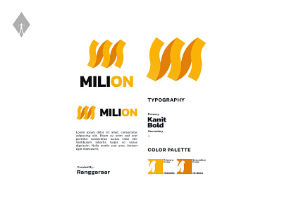 Milion Logo Breakdown abstract logo branding business corporate design graphic design icon logo monogram