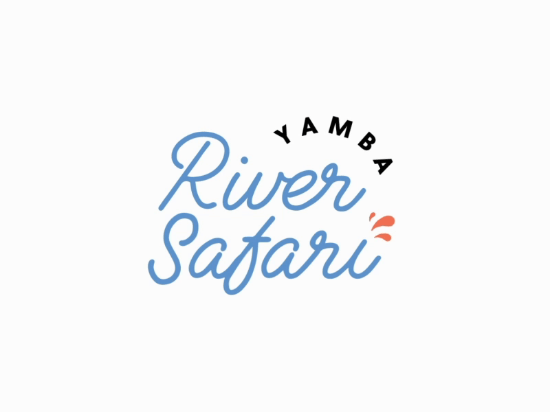 Animated Logo Yamba River Safari animation art brand branding contemporary design digital gif logo modern motion motion graphics retro tourism typography vector