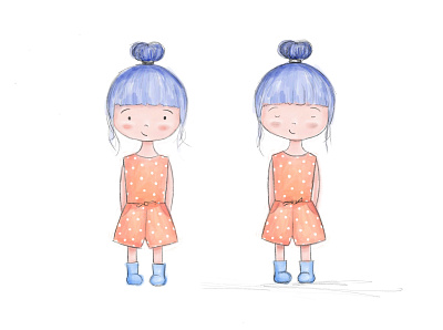 Suki character development art book character characterdesign childrens book cute design digital girl illustration process procreate