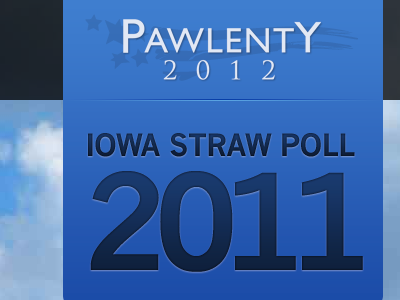 Iowa Straw Poll 2011 - Tim Pawlenty design website