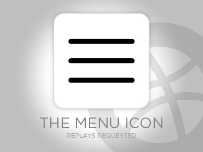 The Menu (aka Hamburger) Icon