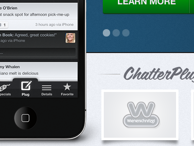 Chatterplug Welcome app design front end mobile presentation website