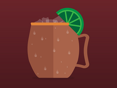 Mule cocktail drink illustration moscow mule