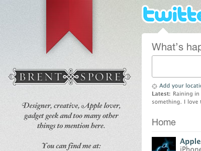 Extending the brand to my Twitter BG background brentspore logo twitter