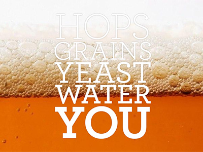 Hops Grains Yeast Water You beer coming soon placeholder slogan website