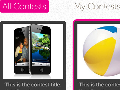 Contests contest grid view list states website