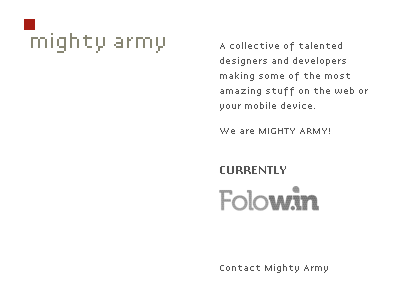 Mighty Army (1140px cssgrid) 1140 css cssgrid learning mighty army minimal website