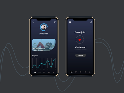 Fitness Tracker app design ui xd