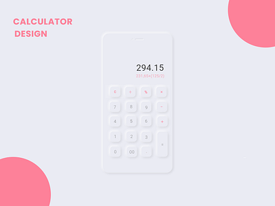 Calculator app design ui xd