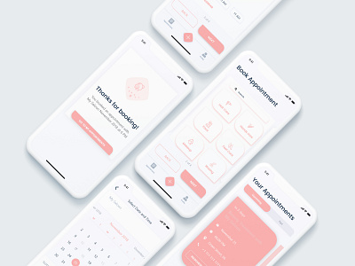 Salon Appointment App app design ui xd