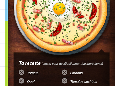 La Pizza des Fans app facebook illustration pizza ui