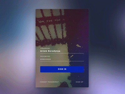 Day 1 - Login Form Rebound after effects animation form gif interface login material sign