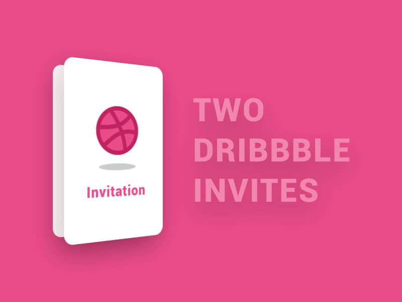 Two dribbble invites after effects animation dribbble gif invitation invite