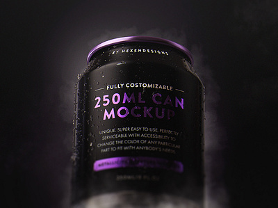 250ml Can Mockup beer branding can label mockup soda can