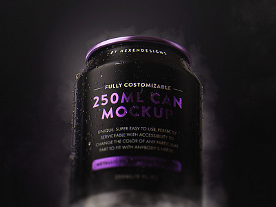 250ml Can Mockup beer branding can label mockup soda can