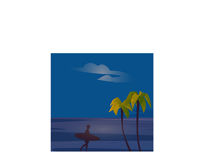 Beach illustration design illustration illustrator logo minimal