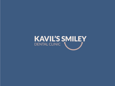 Kavil's smiley logo brand branding dental clinic design flat illustration illustrator logo minimal typography vector