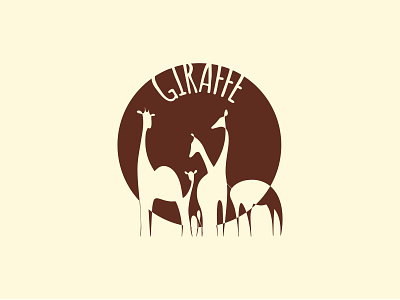 Giraffe Illustration branding design illustration logo minimal typography vector