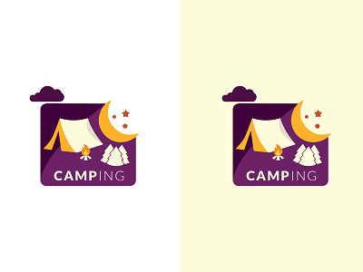 Camping Illustration branding design flat illustration minimal vector