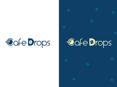 Cafe Drops logo branding design flat illustration logo minimal typography vector