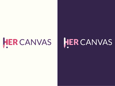 Her Canvas logo art brand branding canvas clean design flat icon illustration illustrator logo minimal typography ui ux vector