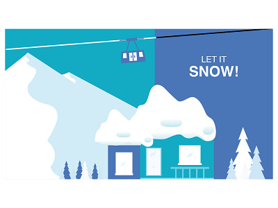 LET IT SNOW branding design graphicdesign gulmarg illustraion illustration illustration art illustrator kashmir minimal mountain snow vector