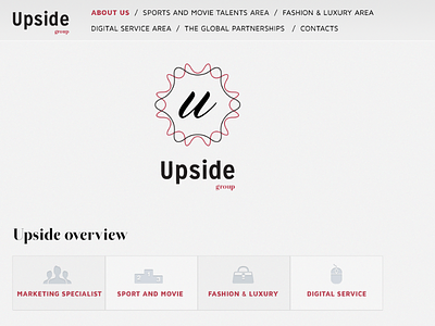 UPSIDE concept one page site logo ui ui design ux ux design web design
