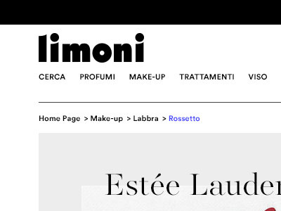 Limoni e-commerce contest - product page