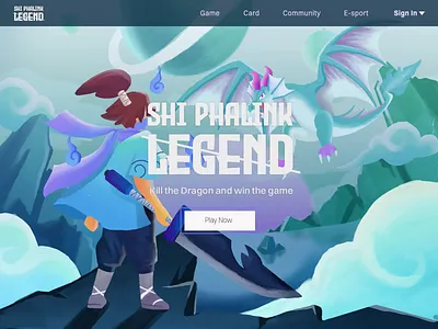 SPL Game – Website of Game Developer animation card consol design dota dragon fanart game game mobile illustration japan landing page motion motion graphics ninja parallax parallax animation ui vector website