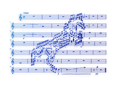 Horse music sheet illustration